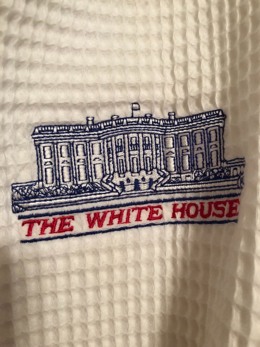 Bathrobe with White House logo
